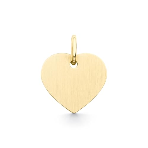 EDELIND Herz Anhänger Gold 585 Damen – Herzkette Anhänger aus Echtgold Gelbgold 14 Karat Höhe 13 mm Goldanhänger ohne Kette mit Schmuck Geschenkbox von EDELIND