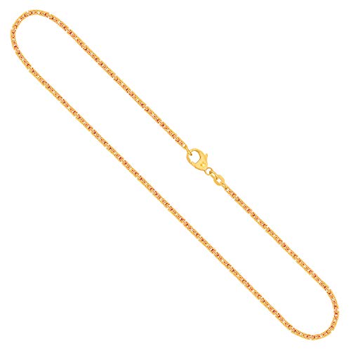 EDELIND Königskette Gold - Echtgold 333, Kette 1,8 mm mit Stempel | Halskette aus Deutschland | Herren Goldkette mit Karabinerverschluss, Länge 95 cm, Gewicht ca, 18,5 g, von EDELIND