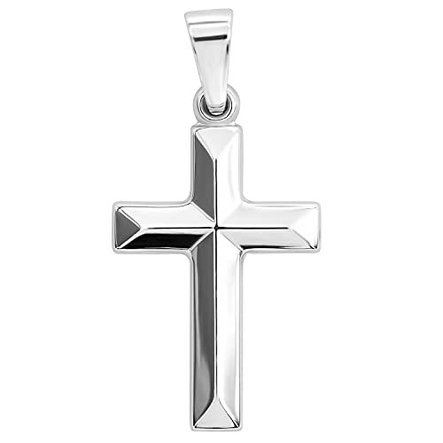 EDELIND Kreuz-Anhänger 750 Echtgold für Herren Damen, Goldanhänger 18 Karat Weißgold Breite 12,1 mm, Kettenanhänger mit Schmuck Geschenk Box von EDELIND