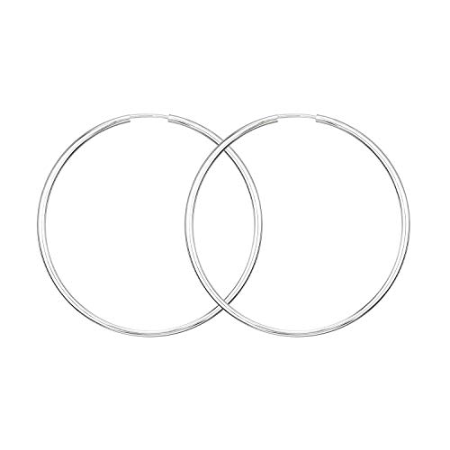 EDELINDCreolen Gold 50 mm Groß 750 Echt Gold Goldene Ohrringe Damen Mädchen Breite 2 mm Damen Creolen Weißgold mit Geschenk Box Made in Germany von EDELIND