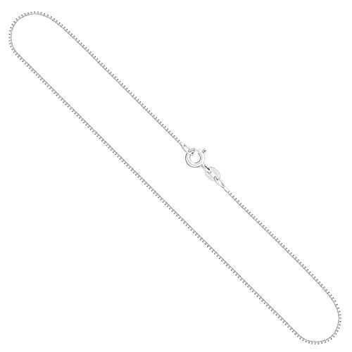 Sehr feine Goldkette Damen Venezianerkette aus Weißgold 750 mit Stempel und Federringverschluss, Länge 55 cm, Breite 0.7 mm, Gewicht ca. 2.8 g, Made in Germany von EDELIND