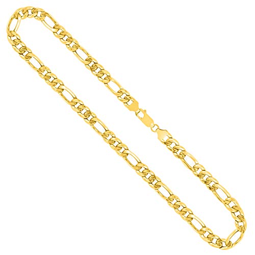 EDELIND Goldkette, Figarokette hohl Gelbgold 750 / 18K, Länge 50 cm, Breite 5.7 mm, Gewicht ca. 14.7 g., NEU von EDELIND