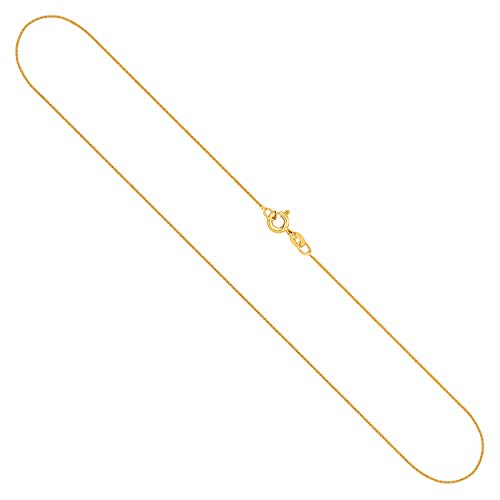 EDELIND Goldkette, Ankerkette flach Gelbgold 585/14 K, Länge 45 cm, Breite 0.8 mm, Gewicht ca. 1 g., NEU von EDELIND