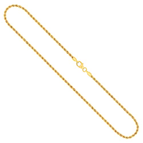 EDELIND Goldkette, Kordelkette hohl Gelbgold 375 / 9K, Länge 45 cm, Breite 2.1 mm, Gewicht ca. 2.3 g., NEU von EDELIND