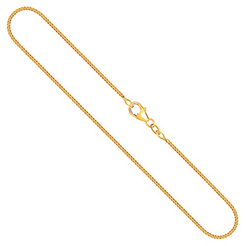 EDELIND Goldkette Herren Damen 750 Echtgold - Panzerkette 1,4 mm 18 Karat Gelbgold 42 cm Länge - Echt Gold Halskette ohne Anhänger Goldschmuck mit Geschenk-Box Made in Germany von EDELIND