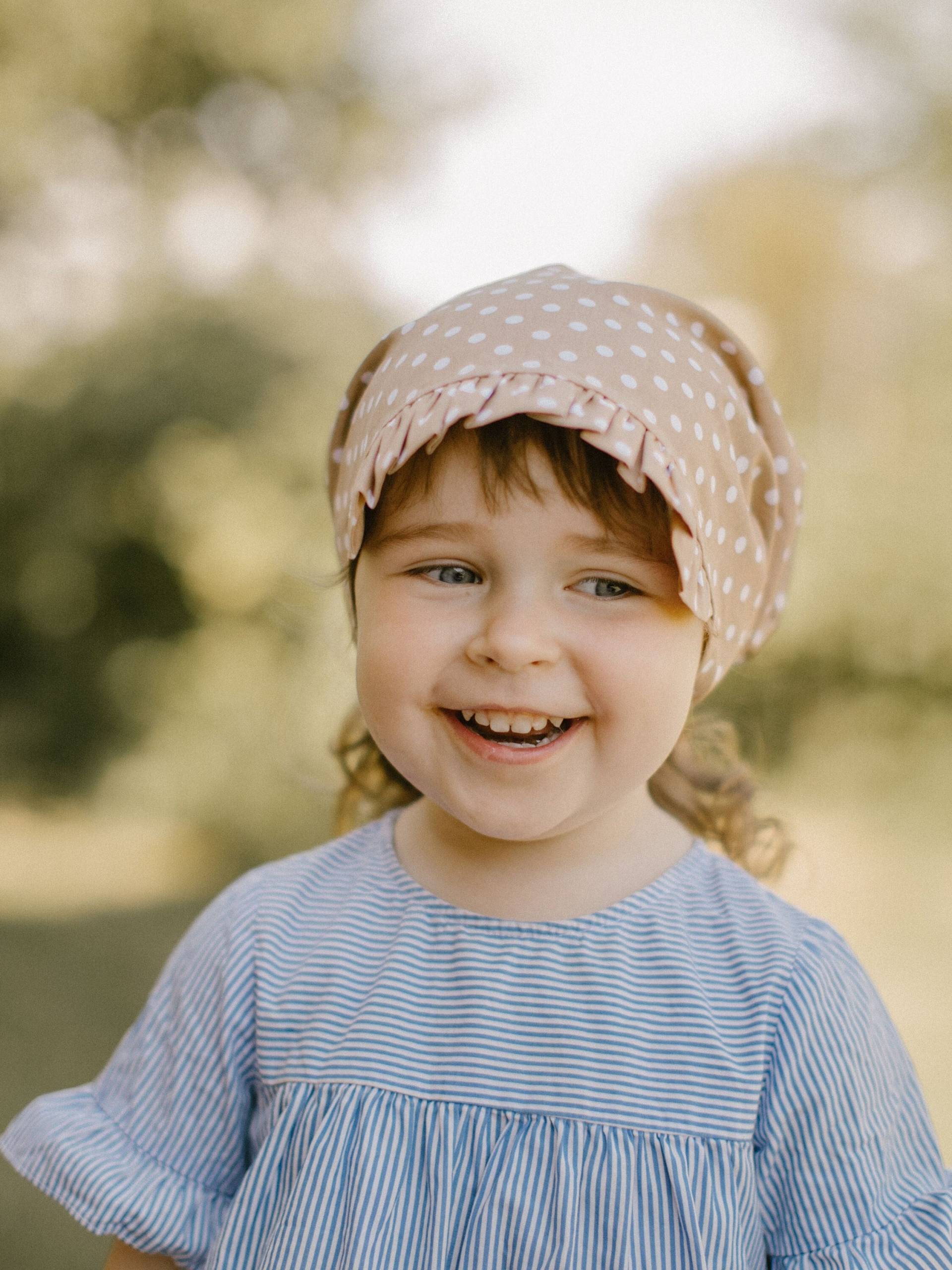 Baby Mädchen Kopftuch Für Sommer, Aus Baumwolle, Kleinkinder, Sonnenschutz Stirnband Mädchen, Braune Sonnencreme von EDGKids