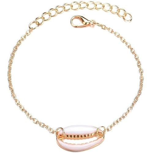 EDIBAZZAR Armband - Sommerhit - Einzigartige Muscheldetails - Eleganz in Gold - Verstellbare Länge - Modeaccessoire - Code B15 von EDIBAZZAR