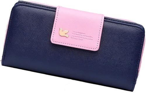 EDIBAZZAR Damenbrieftasche - Marineblau - Trendig - Praktisch - Multifunktional - Stilvoll - Großzügiger Stauraum von EDIBAZZAR