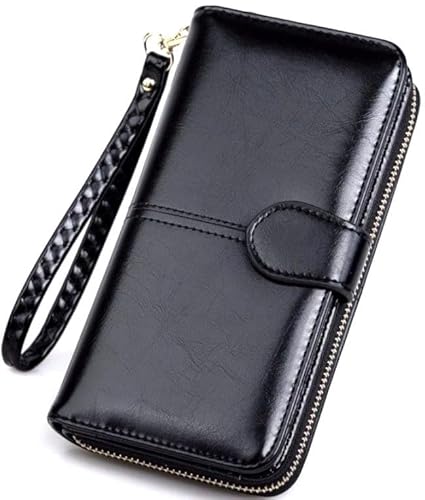 EDIBAZZAR Damenportemonnaie - Elegantes Design Geräumige Brieftasche - Schwarz von EDIBAZZAR