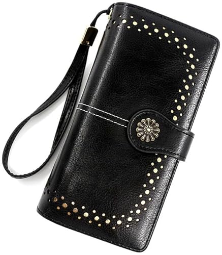 EDIBAZZAR Damenportemonnaie - Großartiges Geschenk - Stilvoll organisiert - Langlebiges Leder - Geräumig - Klarsichtfach - Organisation von EDIBAZZAR
