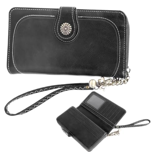 EDIBAZZAR Geldbörse - Damen - Kunstleder - Eleganz - Vielseitigkeit - Organisiert - Modern - Inklusive Schlüsselanhänger von EDIBAZZAR