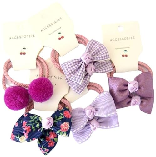 EDIBAZZAR Haargummis - Kinder-Haargummibögen - Stilvoll - Mädchen - Eleganz - Bunt - Starke Schleifen - Langlebigkeit von EDIBAZZAR
