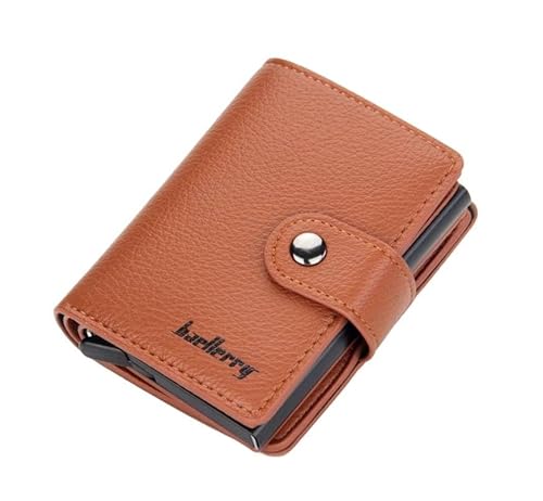 EDIBAZZAR Herren Visitenkarten-Brieftasche - Schnappverschluss - Geschenkidee - Hochwertiges Leder - Geräumig von EDIBAZZAR
