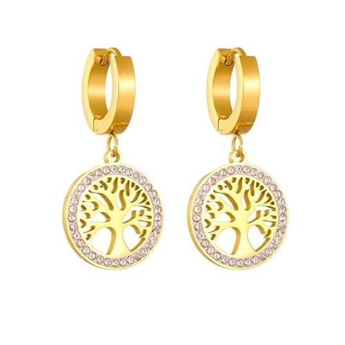 EDIBAZZAR Ohrringe - Kristall - Elegante Kollektion - Goldauflage - Modernes Design - Tree of Life - Langlebigkeit EDIBAZZAR Ohrringe - Kristall - Elegante Kollektion - Goldauflage - Modernes Design - Tree of Life - Langlebigkeit von EDIBAZZAR