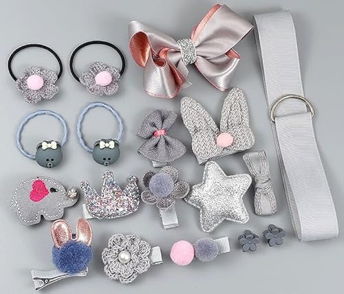 EDIBAZZAR Pin-Set - Baby-Mädchen - Eleganz - Grau - Verschiedene Designs - Kartonverpackung - Einzigartigkeit von EDIBAZZAR