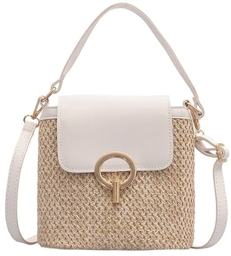 EDIBAZZAR Umhängetasche - Öko-Tasche - Sommer-Must-Have - Strohsack - Clutch - Synthetikmaterial - Verstellbarer Riemen von EDIBAZZAR
