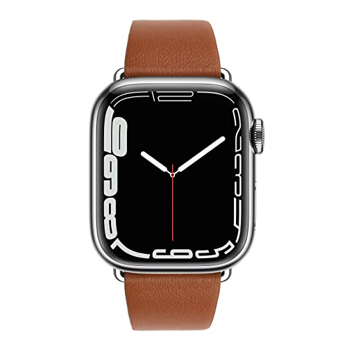 EDIMENS Armband Kompatibel mit Apple Watch Armband 41mm 40mm 38mm für Damen Herren, Echtes Schlank Dünnes Lederarmband Kompatibel für Apple Watch iWatch Series 8 7 6 5 4 3 2 1 SE Ultra Sport Edition von EDIMENS