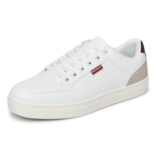 EDITCOZY Herren Sneaker Casual Trainer Skate Schuhe Freizeitschuhe für Män Komfort Walking Schuhe Sportschuhe Weiß 42 von EDITCOZY