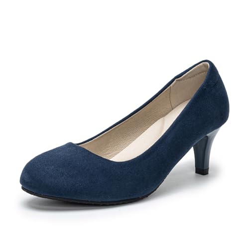 Damen Pumps Elegant und Bequem Pumps BlauSuede 40 von EDITCOZY