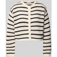 EDITED Cardigan mit Knopfleiste Modell 'Ida' in Offwhite, Größe 40 von EDITED