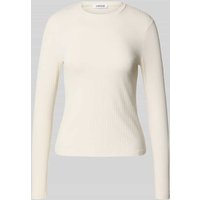 EDITED Longsleeve in Ripp-Optik Modell 'Ginger' in Offwhite, Größe 40 von EDITED