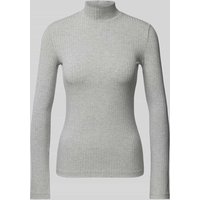 EDITED Longsleeve mit Turtleneck Modell 'MANON' in Hellgrau Melange, Größe 38 von EDITED