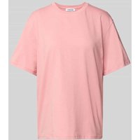 EDITED T-Shirt mit geripptem Rundhalsausschnitt Modell 'Milly' in Pink, Größe 40 von EDITED