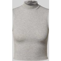 EDITED Top mit Turtleneck Modell 'Kaori' in Mittelgrau, Größe 36 von EDITED