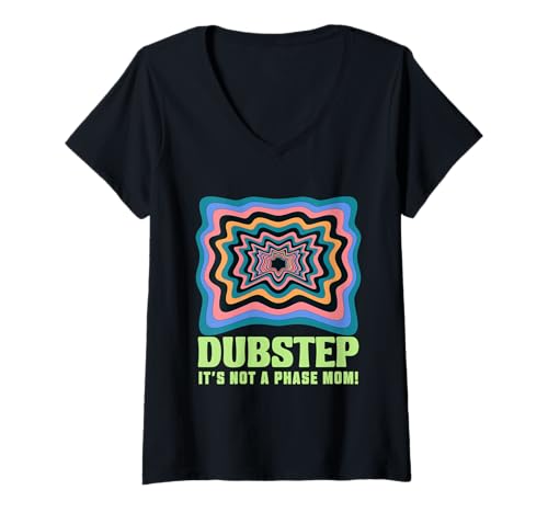 Damen EDM Rave Lover Electronic Music Raver Trippy Dubstep T-Shirt mit V-Ausschnitt von EDM DJ Festival Outfit für Männer und Frauen
