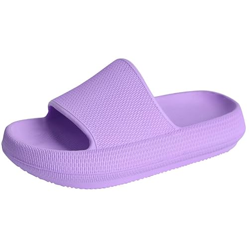 EDOSIR Badelatschen Kinder Mädchen Wolken Schlappen Jungen Badeschuhe Strand Sommer Badeschlappen Dusch Pantoletten EU30 Violett von EDOSIR