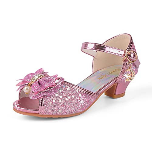 Mädchen Tanzschuhe Glitzer Shinning Abendschuhe Bowknot Low Heels Kleine Mädchen Mary Jane Schuhe Dress Up Prinzessin Schuhe Geburtstag Hochzeit von EDOSIR