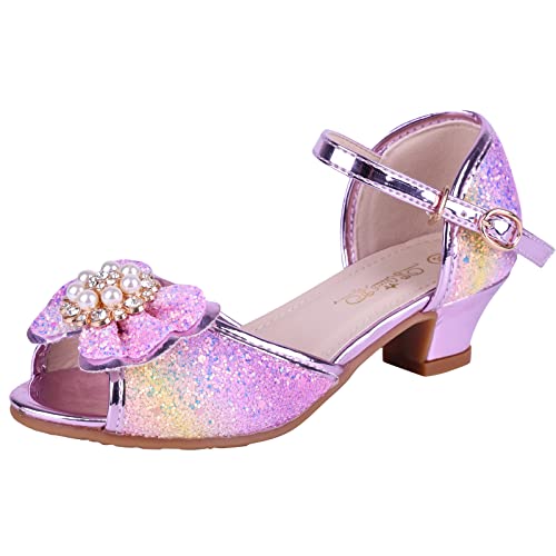 Mädchen Tanzschuhe Glitzer Shinning Abendschuhe Bowknot Low Heels Kleine Mädchen Mary Jane Schuhe Dress Up Prinzessin Schuhe Geburtstag Hochzeit von EDOSIR