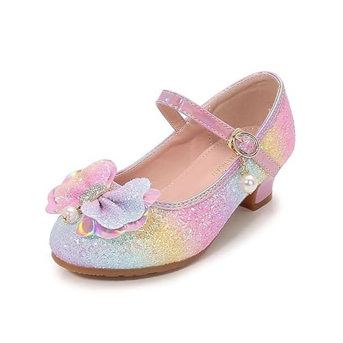 Mädchen Tanzschuhe Glitzer Shinning Abendschuhe Bowknot Low Heels Kleine Mädchen Mary Jane Schuhe Dress Up Prinzessin Schuhe Geburtstag Hochzeit von EDOSIR