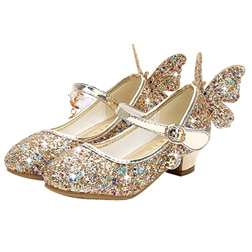 Mädchen Tanzschuhe Glitzer Shinning Abendschuhe Bowknot Low Heels Kleine Mädchen Mary Jane Schuhe Dress Up Prinzessin Schuhe Geburtstag Hochzeit von EDOSIR