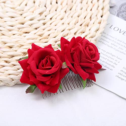Blumenhaarkämme Sommer Hochzeit Haarschmuck Fee Blumenmädchen Clip Krone Braut Charme Kopfschmuck Schmuck-11 von EDOSSA