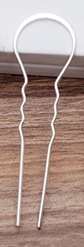 EDOSSA 10 Stück 105 mm U-Form Haarstäbchen Pin Clip Haarnadel Chinesischer Kopfschmuck Zahnfleisch für Mädchen Frau Braut Haarspangen Accessoriesation-Silber von EDOSSA