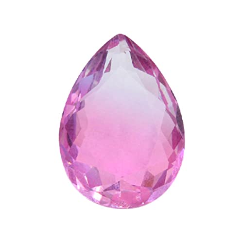 EDOSSA 10x14 13X18MM Verlaufskristall Tropfenform Turmalin Ausgefallener Stein Pointback Schmuckherstellung Edelstein K9 Glasring Strass-Lila Pink 003,10x14 mm,10Stk von EDOSSA