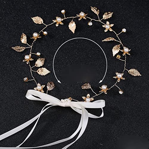 EDOSSA Braut Hochzeit Haarschmuck Kristall Perle Stirnbänder Haarrebe Haarschmuck Braut Brautjungfer Kopfschmuck Haarband Schmuck-GKY402 von EDOSSA