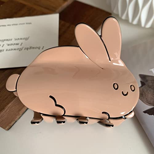 EDOSSA Clip Cute Rabbit Shark Clip Creative Pink Rabbit Shark Clip für Frauen Mädchen Mode Haarschmuck Kopfschmuck-Rosa Kaninchen von EDOSSA