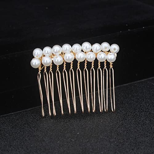 Goldfarbe Perle Hochzeit Haarkämme Haarschmuck für Frauen Kopfschmuck Schmuck Braut Kopfschmuck Frisur Design Tools-Comb-4 von EDOSSA