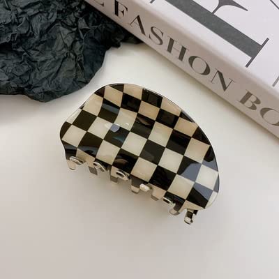 Große Multicolor Checkerboard Grid Square Halbkreis Haarspange Klaue Haar Frauen Haarschmuck-H 8,5 cm PVC Große Multicolor Checkerboard Grid Square Halbkreis Haarspange Klaue Haar Frauen Haarschmuck-H 8,5 cm PVC von EDOSSA