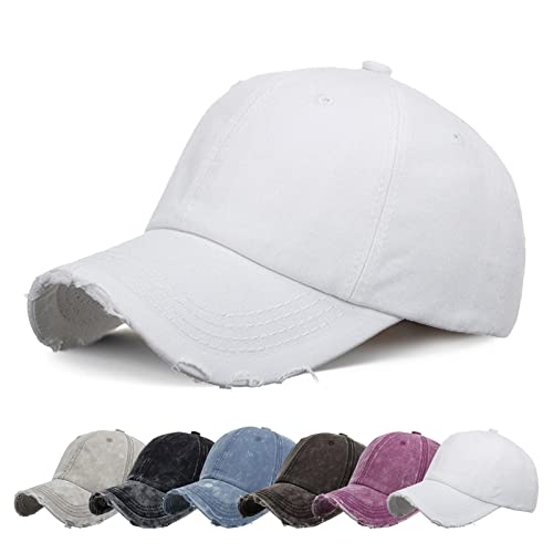 EDOTON Baseball Cap Damen Outdoor Baseballkappe Klassische Verstellbare Planit-Mütze Sport Freizeit Sommercap Sonnenhut Sport Reisen Draußen Kappen Hüte,Denim weiß von EDOTON