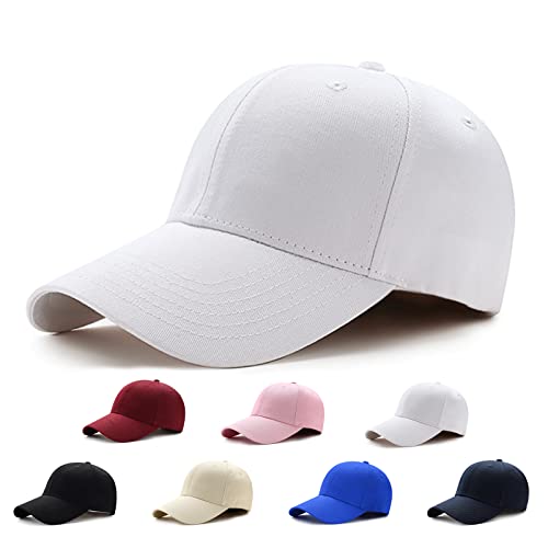 EDOTON Baseball Cap Damen Outdoor Baseballkappe Klassische Verstellbare Planit-Mütze Sport Freizeit Sommercap Sonnenhut Sport Reisen Draußen Kappen Hüte,Weiß von EDOTON
