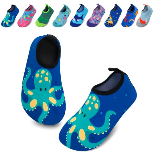 EDOTON Kinder Aquaschuhe, Anti-Rutsch Verdickte Sohle Kids Beach Schuhe Weiche und Langlebige Kinder Beachschuhe/Geeignet für Strand Schwimmbad Garten von EDOTON