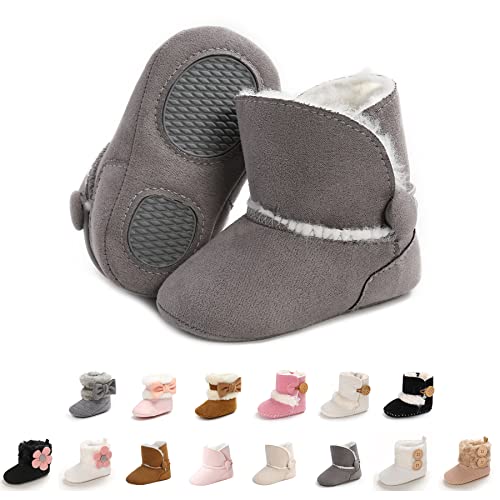 EDOTON Schneestiefel Baby Mädchen Weiche Sohlen Krippe Schuhe Kleinkind Stiefel Niedlich Winterschuhe von EDOTON