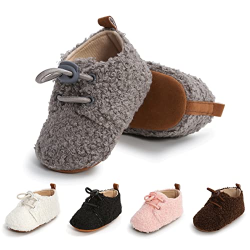 EDOTON Unisex Neugeborene Tier Schuhe,Süß rutschfest Sohle Weich Winter Warm Haus Innen Ausdruck Stiefel zum Baby Jungs Mädchen von EDOTON