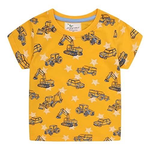 Unisex Baby T-Shirt Baumwolle Süß Karikatur Tier Muster Tops für 1-7 Jahre Alt (3-4 Jahre, H Stern Bagger) von EDOTON