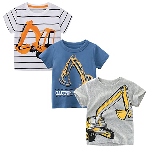 Unisex Baby T-Shirt Baumwolle Süß Karikatur Tier Muster Tops für 1-7 Jahre Alt (4-5 Jahre, A2) von EDOTON