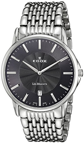 EDOX Herren Analog Quarz Uhr mit Edelstahl Armband 56001 3M Gin von EDOX
