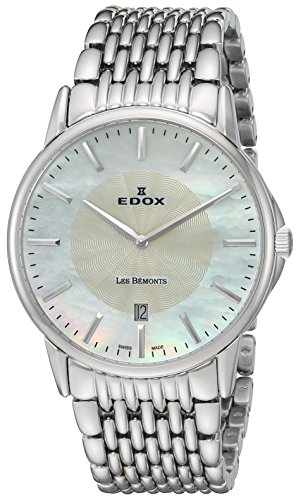 EDOX Herren Analog Quarz Uhr mit Edelstahl Armband 56001 3M NAIN von EDOX